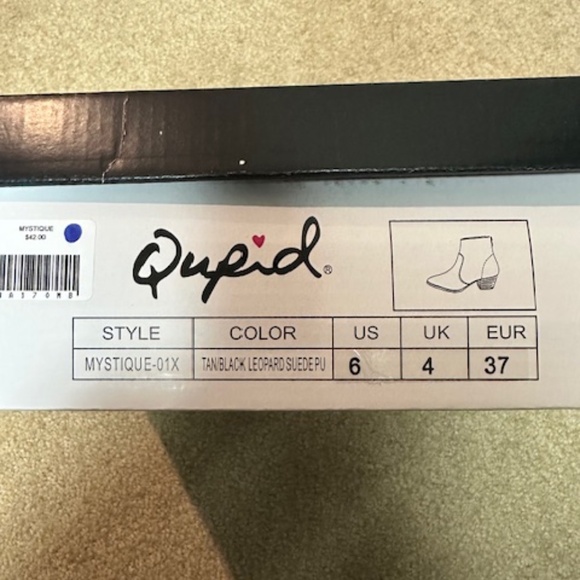 NIB QUPID LEOPARD CHEETAH FAUX FUR SHORT BOOTIE SIZE 6 - Picture 4 of 6